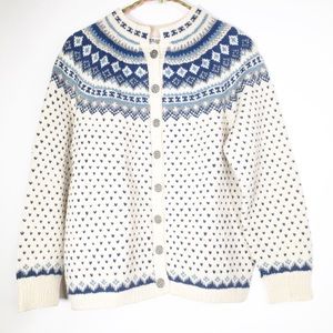 Husfliden Hand Knitted In Norway Button Down Cardigan